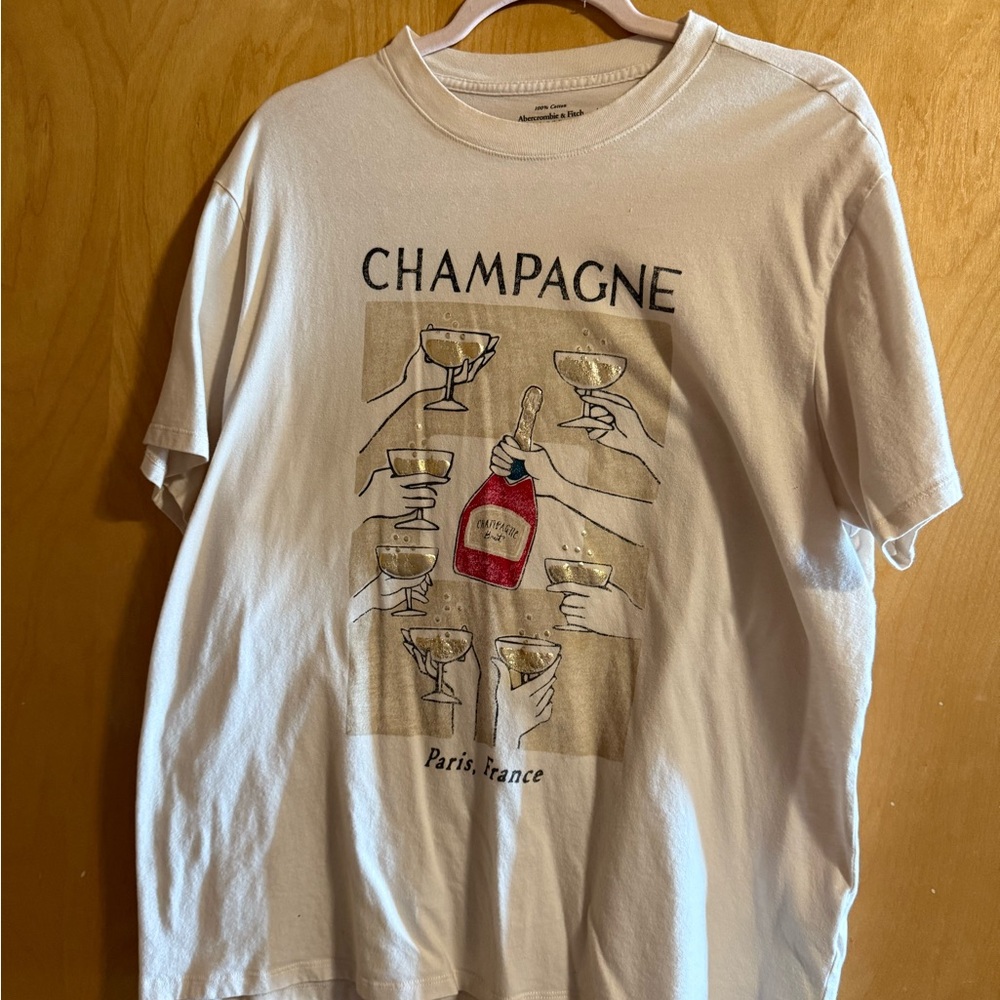 Abercrombie & Fitch Champagne Tee - Cream